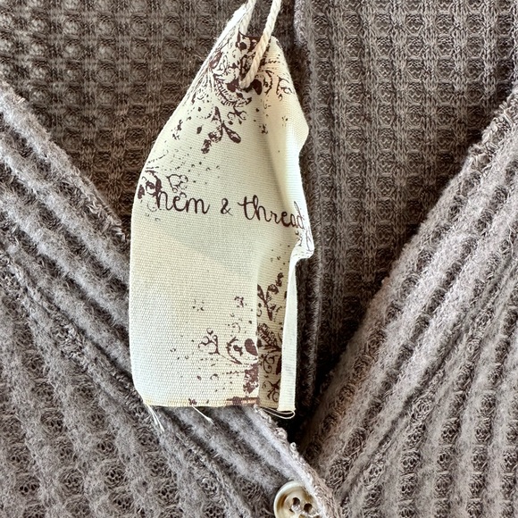Hem & Thread Waffle Cardigan - Picture 3 of 3